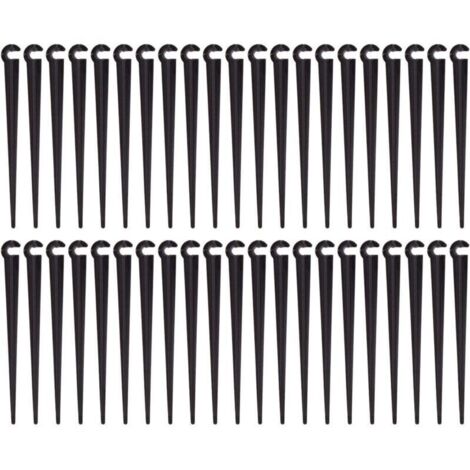 Piquets de support de tuyau d'irrigation Piquets de tuyau de support Outils de jardinage d'irrigation goutte à goutte en plastique,Convient pour tuyau d'irrigation en PVC de 47 mm , paquet de 1 (1/4)