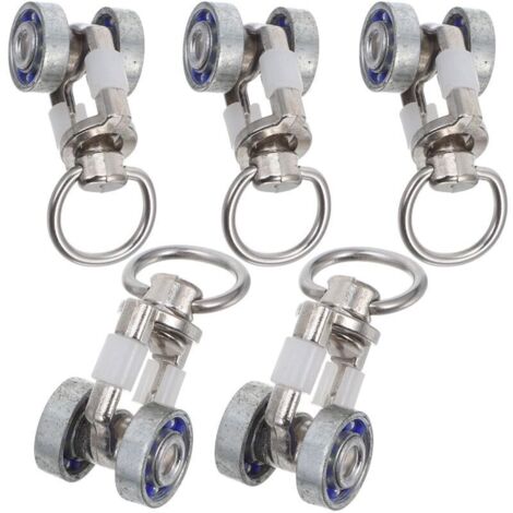Roulettes coulissantes pour pergola - Roues de rideau en métal silencieuses - Poulies silencieuses - Roulettes de rideau durables (1/4)