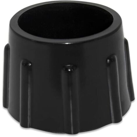 Lot de 4 Embouts de Protection de Sol en Caoutchouc synthétique antidérapants pour Meubles Ronds Diamètre 35 mm, 3,5 cm, Noir (1/4)