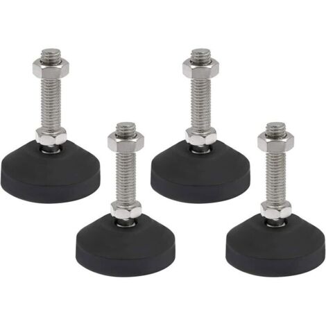 Lot de 4 pieds réglable M10 x 50 mm - Vis de réglage - Pied de meuble - Peut porter - Pieds réglables - Vis réglables - Pied réglables - Inclinaison maximale de 20 ° (4PCS M10 x 50mm x Ø40mm) (1/4)
