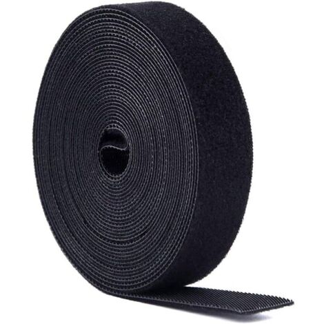 Attache de Câble, 10m×1.5cm de Large Attaches de Jardin pour Plantes Bande de Fixation Réutilisable, pour Plantes Grimpantes, Sangle de Câble Facile à Couper pour Maison Bureau Jardinage (Noir) (1/4)