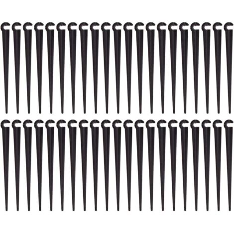 Piquets de Support de Tuyau d'irrigation Support Piquet de Tube Irrigation Goutte à Goutte Plastique Outil de Jardinage,Paquet de 100 (1/5)