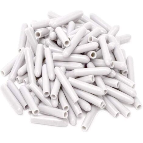120 Pièces Capuchons Pour Lave-Vaisselle, Diamètre intérieur 3MM PVC Housse De Protection, Panier à Vaisselle,325mm (Blanc) (1/4)