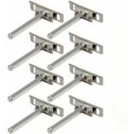 Supports métalliques pour étagères flottantes Modèle de support de montage mural dissimulé en 8 pièces Étagères fixes pour étagères flottantes invisibles Supports de rangement fixes (1/5)