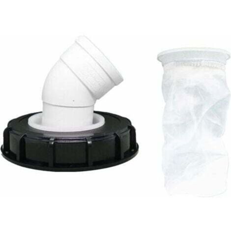 45° Filtre à Couvercle IBC, Filtre à Eau de Pluie en Nylon 163 mm, Lavable avec Couvercle pour réservoir d'eau de Pluie IBC DN 150 (1/5)