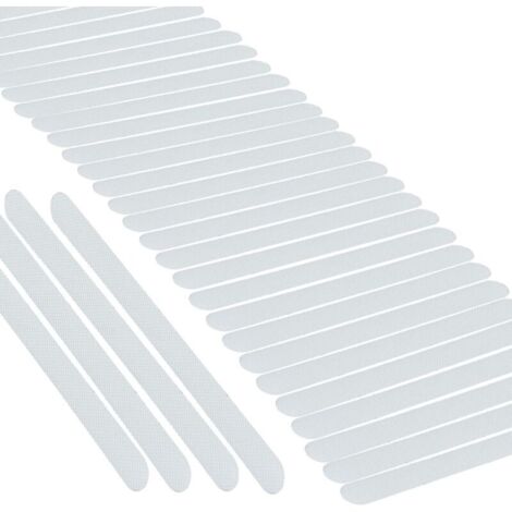 30 Pièces Autocollants Antidérapants, Autocollants de Douche Bandes de Sécurité de Bain Transparent Auto-adhésif Antidérapant Autocollants pour Baignoires Douches Marches d’escalier (1/4)
