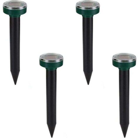 Répulsif taupe solaire 4-Pack Répulsif taupe ultrasonique Chasse taupe solaire intelligente Combine les sons et le chargeur solaire étanche pour le jardin extérieur (1/4)