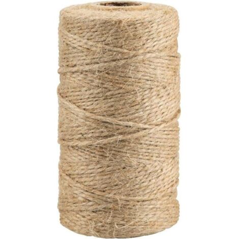 100M Ficelle Jute Ficelles De Jardinage Corde Naturelles Fil De Jute Corde Fine Pour Jardiage Décoration De Mariage,Arts Créatifs Diy L'Emballage Cadeau (1/4)