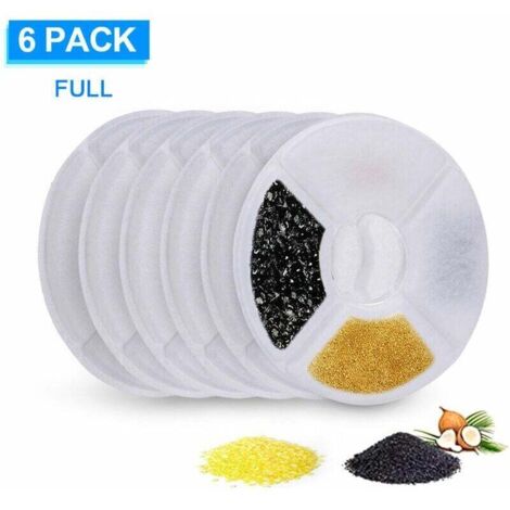 Fontaine Cat Filtres A Eau Filtres De Remplacement Pour Fleur Fontaine Chat Fontaine D'Eau Distributeur D'Eau 6Pcs - (1/5)