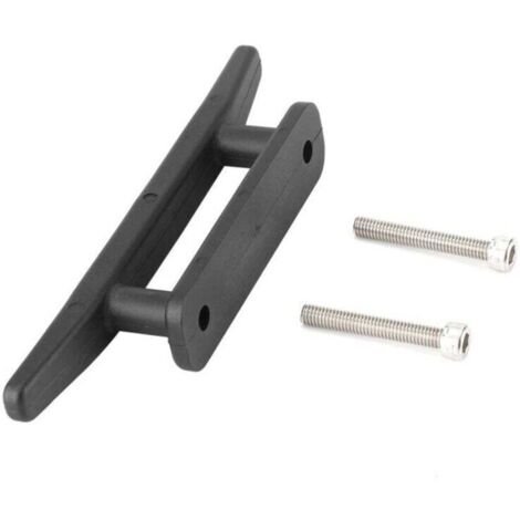 Enowelir Taquet amarrage,Taquet Bateau,Tbe 6.5" Taquet d'amarrage Taquet Replacement pour Bateau canot mouillage Pont Nylon Noir, 2 Trous Base Anchor Ouvert avec vis (1/4)