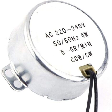 Enowelir Moteur Synchrone Électrique 1pc 220-240V AC 4W CW/CCW(5-6RPM) (1/3)