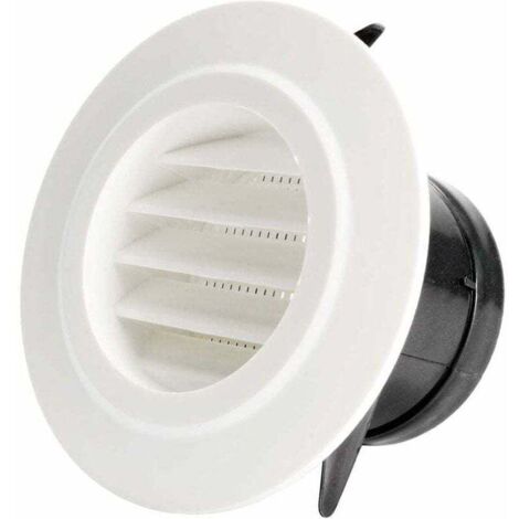 Enowelir Bouche De Ventilation 75 Mm Avec Grille Protection Diamètre 75 Mm ABS Blanc (1/4)