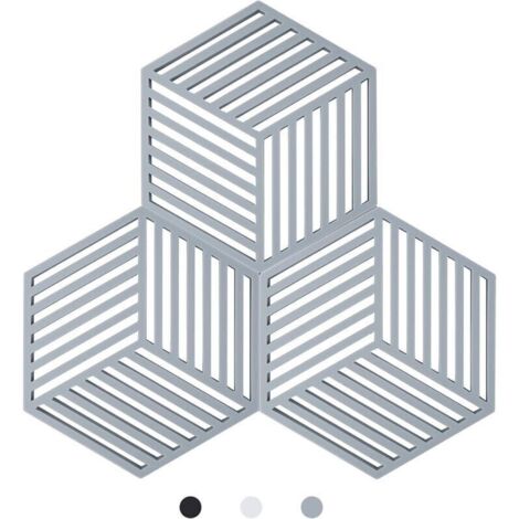 Kitchen Pot Coaster Tapis de Protection en Silicone Teffa (Gris, Raya Hexagonal: 160x138x8mm) (1/4)