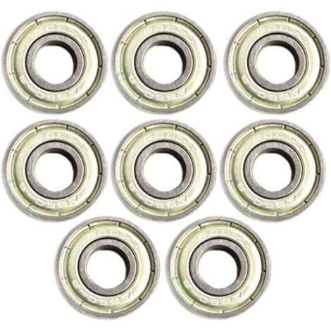 Lot de 8 roulements à roulettes scellés 608ZZ (ABEC11) en acier inoxydable (1/4)