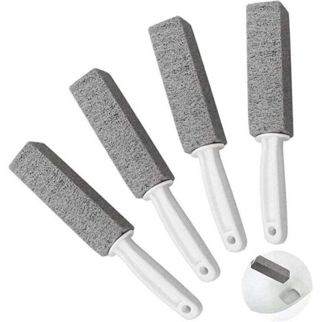 4 Pcs Brosse de Nettoyage Pierre Ponce, Pierre de Nettoyage en Pierre Ponce Avec Poignée Nettoyant Pour Dissolvant de Cuvette de Toilette Taches de Brosse et Dissolvant Danneau Pour Eau Dure (1/4)