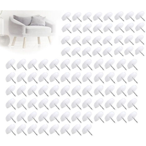 100 PCS Patin Chaise Glisse, Patins Chaise a Clouer pour Meubles pour Chaises Anti Bruit Tampon Pied de Chaise Patin Chaise à Clouer (1/4)