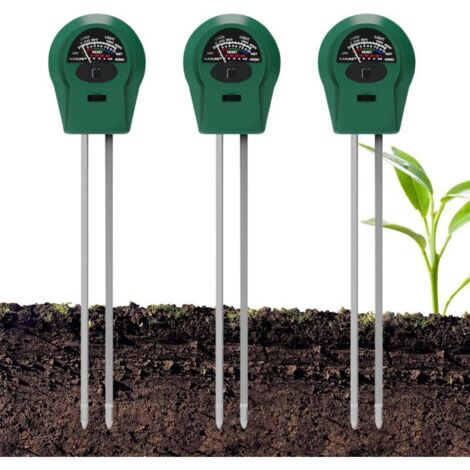 Testeur De Sol 3 en 1,3 dans 1 Testeur D'humidité,3 Pièces PH-Mètre De Sol,Soil Moisture Meter,Testeur Humidité Plante pour la Maison,Pelouse,Plante,Ferme,de DEBUNS (1/5)