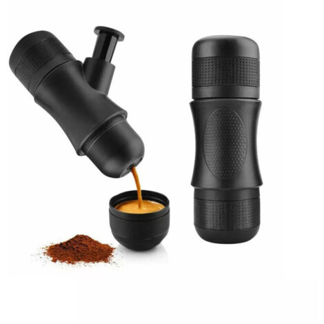 Machine à expresso portable, mini machine à café de voyage manuelle, cafetière de voyage extra petite, à commande manuelle, compatible avec le café moulu (1/5)