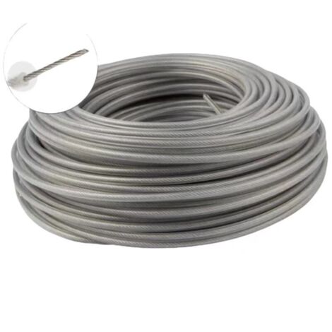 Houhence – Fil de coupe débroussailleuse 3mm x 45m – Acier et nylon résistant à l'abrasion – Coupe nette pour jardins et parcs (1/5)