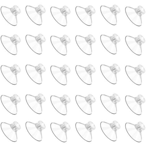 Houhence – Lot de 30 ventouses en PVC transparent 40mm – Fixation avec filetage et écrous moletés – Pour fenêtres, miroirs et surfaces lisses - 30PCS (1/5)