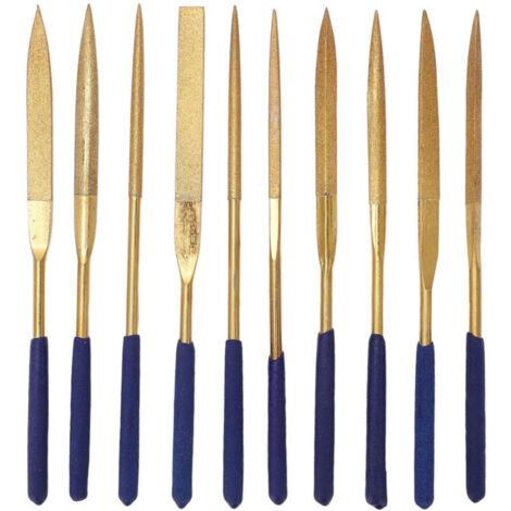 Limes Diamantées 10 Pièces, Ensemble De Limes à Aiguilles En Métal, Ensemble De Limes à Aiguilles Résistantes à la Corrosion Pour Pierre De Verre Métallique-4mm (1/5)