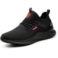 Chaussures de sécurité, chaussures de sécurité pour hommes et femmes, chaussures de sécurité à embout en acier, chaussures de protection industrielle, noires, pointure 38 (EU) - RAPANDA