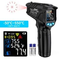 Thermomètre infrarouge laser professionnel sans contact, pistolet de température infrarouge -50°C à 550°C