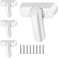 Lot de 4 verrous de fenêtre - Verrous pivotants avec vis de fixation pour portes et fenêtres en PVC