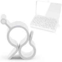 Crochet Auvent, 20pcs Crochet Auvent Accessoires Auvent RV Facile a Installer, Crochet D'auvent de Camping Car pour Intérieures Extérieures Camping Car Caravane Tente de Noël Fournitures(Blanc)