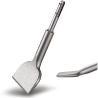 Burin SDS PLUS Carrelage, Ciseau à Carrelage 165mm x 75mm Haute Qualité Nouvellement Améliorés, Burin pour Carreleur, Ciseau à Tuiles Courbé Ciselé pour Céramique et Carreaux de Sol