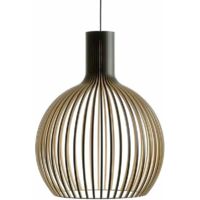 Lustre, Nordic Classical Round Globe Basket Pendant Light Large Bamboo Wicker Hanging Lamp Kitchen Island Dining Table Lustre Tissé Pendentif de Plafond Côtier Bohème Pour Loin-Diamètre 35cm