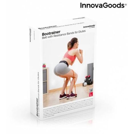 Cinturon con bandas de resistencia para gluteos y guia de ejercicios bootrainer innovagoods (1/5)