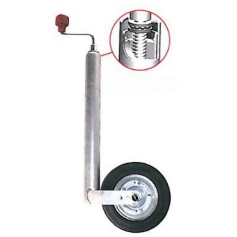 AL-KO Rueda jockey Plus Ø48 mm neumático de goma maciza 200 x 50 mm 150 kg