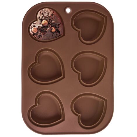 Molde de silicona en forma de corazón para hornear muffins (1/5)