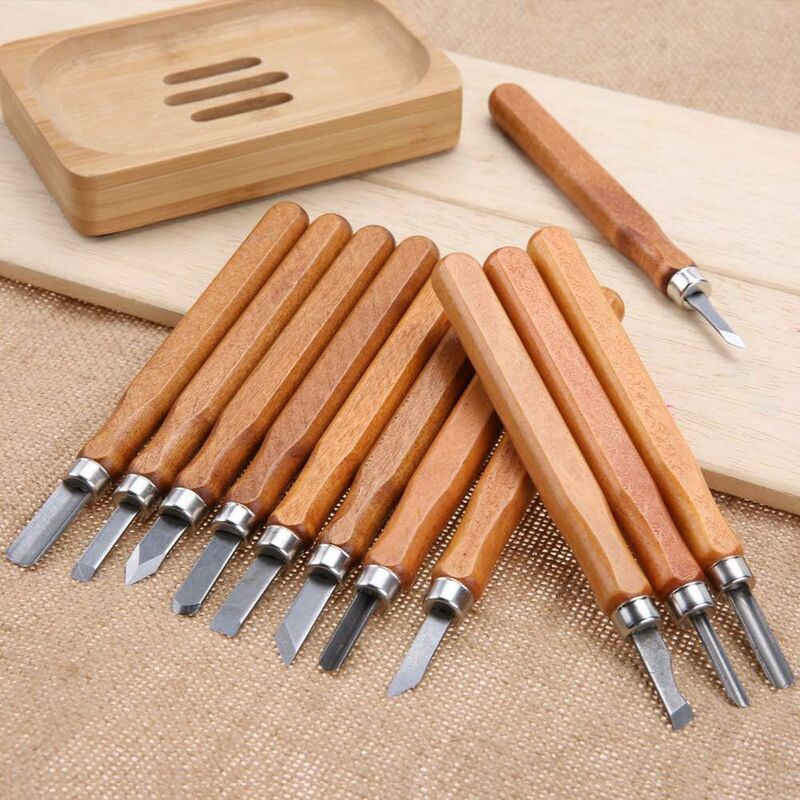 HOMCA Ciseaux à Bois, 23 in 1 Outils de Sculpture Bois, Outillage Bois avec 7 Couteau Sculpture bois, Professionnel/Junior Outil de Ciseaux a Bois Kit DIY avec Gants Anti-coupures (A-Marron Foncé HOMCA Ciseaux à Bois, 23 in 1 Outils de Sculpture Bois, Outillage Bois avec 7 Couteau Sculpture bois, Professionnel/Junior Outil de Ciseaux a Bois Kit DIY avec Gants Anti-coupures (A-Marron Foncé