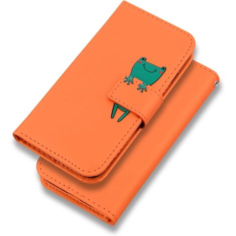 Coque iPhone 11 Animal de Bande Dessinée Support Pliant Mignon (Orange)-Fei Yu (1/5)