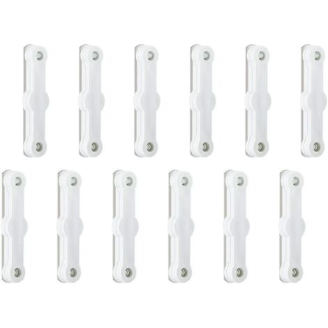 12 pcs Jeux pour Fixation de Moustiquaire de Fenêtre, Fenêtre Fly Ccreen Clips sans perçage, Boucle Auto-adhésive de moustiquaire de Lucarne de Porte de Balcon - Pas d'aimants (1/5)