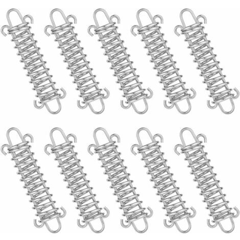 LaBlanc - Boucle de Corde de Ressort de Tente,10 Pièces Ressort de Tension Tendeur de Ressort en Acier Inoxydable,pour Tente de Camping, Voile d'ombrage (1/5)