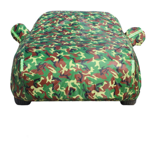 Housse de protection voiture S, Camouflage, Toutes saisons, Bande réfléchissante, Protection solaire, Imperméable, Anti-UV, Anti-rayures, Universelle (1/5)