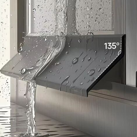 Banda de sellado de goma de 50 cm para ventanas, puertas y cristales, fácil de instalar y resistente al viento, negra.