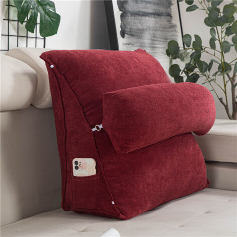 Cojín de lectura ajustable con soporte para la espalda, cojín grueso para el cuello y la zona lumbar, ideal para dormitorio, sala de estar y decoración de dormitorio.