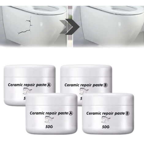 Pasta reparadora de azulejos de cerámica de secado rápido (2 piezas), agente impermeable para la reparación de juntas de cerámica y porcelana (100 g)