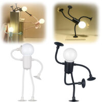 2 uds luz nocturna deportiva forma intercambiable, luces nocturnas con forma DIY para dormitorio, pasillo, Beige + negro