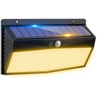 Paquete de 3 luces solares para exteriores: 368 LED con sensor de movimiento, 3 modos de inducción, IP65, resistente al agua, luz blanca.