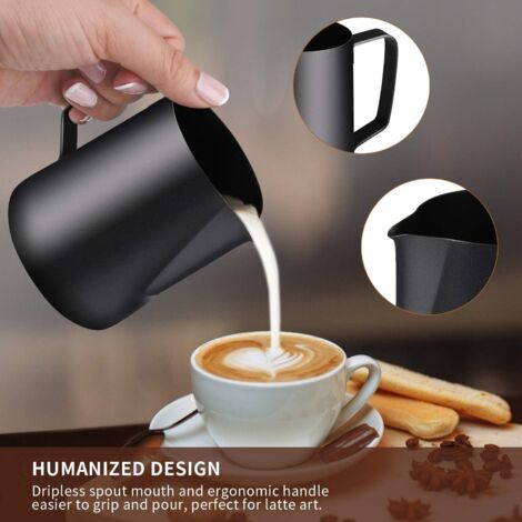 350ml pichet à lait inox pour cappuccino musse tirer fleur cup tasse de café - Maison