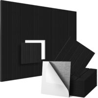 Schalldämmende Wandpaneele, selbstklebende Akustikpaneele, 12er-Pack schalldämmende Schaumstoffpaneele, 30 x 30 x 1 cm