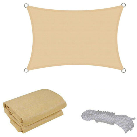 Vela parasole traspirante per esterni, rete ombreggiante da giardino a quattro angoli, 24 m x 2,4 m. (1/5)