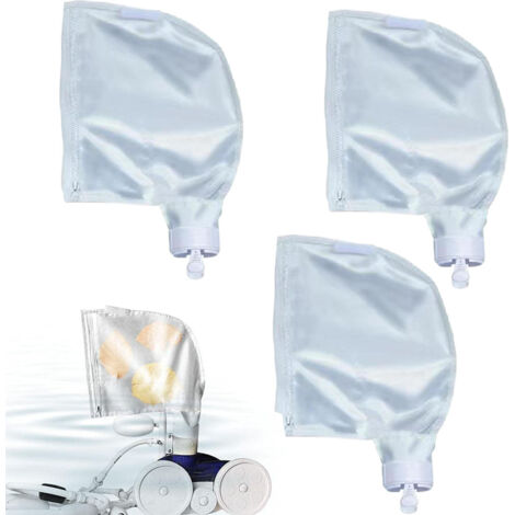 Sacchetti per pulitore per piscina per Polaris 280 o 480, sacchetto per pulitore per piscina robotizzato, 3 sacchetti di ricambio con cerniera, sacchetti a rete multiuso (1/5)