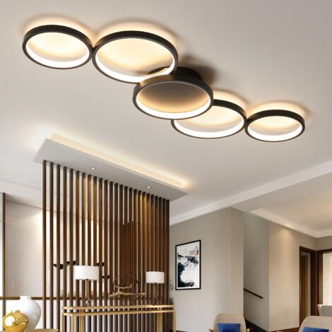 Plafoniera a LED, illuminazione moderna per soggiorno, 5 fiamme, 55 W, lampada a sospensione decorativa per camera da letto, luce calda