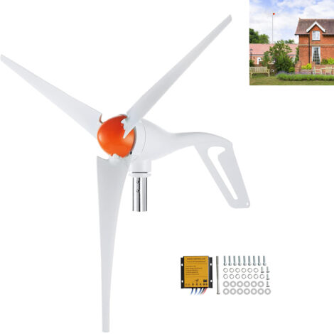 Turbina Eolica, Generatore Eolico 12V, Velocità del Vento Nominale: 12 m/s — Kit Generatore a Turbina Eolica Ideale per Abitazioni e Giardini (800W, 3 Pale)
